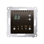 Digitaler Thermostat mit Außentemperatursenor braun matt 16A Kontakt Simon DTRNW.01/46