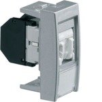 systo Computersteckdose mit beschreibendem Feld 1x RJ45 kat. 5e STP, 1M, Alu Hager WS216T