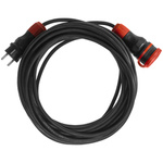 Verlängerungskabel X1, H05RR-F 3x2.5mm2, IP54, Stecker und Buchse Farbe schwarz/rot, 25m; schwarz