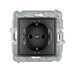 Einzelsteckdose mit Erdung SCHUKO 2P+Z graphit IP20, 16A 250V~ (Serie/Kategorie: MINI) 11MGP-1sp