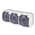 KARLIK | JUNIOR IP54 SERIE 3-fach Schuko Steckdose 3x(2P+Z) ( Rauchklappe)