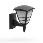 Garten-Wandleuchte YONCA 2 E27 IP44 schwarz 400.010.133 HOROZ