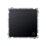 Kreuzschalter 1fach 10AX 250V mit Aufrduck "Kreuz" graphit matt Kontakt Simon BMW7.01/28