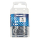 Torsion Pozidriv2 Pozidriv2 PZ2x25mm Kunststoffpackung 20 Stück