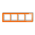 Vierfacher Universalrahmen - Glasoptik (Rahmen: orange; Boden: weiß) orange 13-0-DRS-4