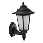 Garten-Wandleuchte BEGONYA 2 E27 IP44 schwarz 400.010.117 HOROZ
