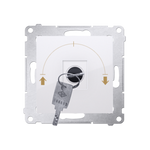 Jalousie-Schlüsselschalter 1polig „0-I-II” Weiß Kontakt Simon 54 Premium DPZK.01/11