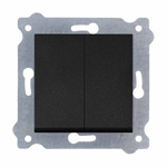 Schwarz Metallic Doppelschalter 211/14E EXEN