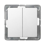 Doppelwechselschalter Lüsterklemme weiss Ospel Impression ŁP-2Y/m/00