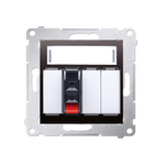 Lautsprecher Anschlussdose Modul-Einsätze 1fach anthrazit matt Kontakt Simon 54 Premium DGL31.01/48