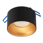 ZAMA Black Gold S IP20 Deckeneinbauleuchte, rund schwarz, goldfarbener Kern EDO777452 Edo Solutions