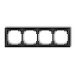 Vierfacher Universalrahmen aus Kunststoff DECO Soft schwarz matt 12DRSO-4