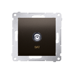 Antennendose SAT Einsatz braun matt Simon 54 Premium Kontakt Simon DASF1.01/46