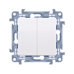 Doppelter Wechselschalter ohne Piktogramm (Modul) 10AX 250V weiß Simon 10