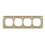 Vierfacher Universalrahmen aus Kunststoff DECO Soft gold IP20 (Serie/Kategorie: DECO) 29DRSO-4