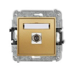 Mechanismus Antennensteckdose, einzeln, Typ F (SAT) vergoldet gold (Serie/Kategorie: MINI) 29MGF-1.1