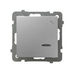 Treppenschalter mit Hintergrundbeleuchtung blau Silber Ospel As ŁP-3GS/m/18