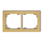 Doppelter Universalrahmen aus Kunststoff gold IP20 (Serie/Kategorie: DECO) 29DR-2