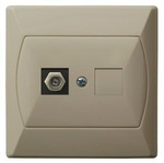 Einzelne Antennensteckdose weiss Ospel Akcent GPA-1A/00