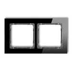 Doppelter Universalrahmen - Glasoptik (Rahmen: schwarz; Boden: Graphit) schwarz 12-11-DRS-2