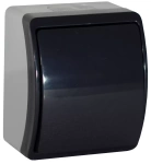 Spritzwassergeschützter Einpoliger Schalter, grau-anthrazit, IP44 KOALA 151-09 ViPlast