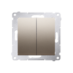 Doppelter Kerzenschalter (Modul) Schraubeklemmen Gold Simon 54 Premium Kontakt Simon DW5A.01/44