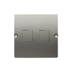 Doppel Abdeckung für Telefon und Datendose auf Keystone flach satin met. Kontakt Simon BMGK1P/29