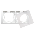 Doppelrahmen Neos IP44 mit Dichtungsset weiß glänzend Kontakt Simon BMRC2B/11