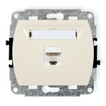 Einzelner Computer-Steckdosenmechanismus 1xRJ45, Kat. 6, 8-polig beige 1GK-3