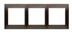 Rahmen 3fach braun matt IP20/IP44 Simon 54 Premium Kontakt Simon DR3/46