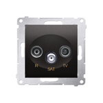 Antennensteckdose R-TV-SAT Durchgangsdose anthrazit matt Simon 54 Premium Kontakt Simon DASP.01/48