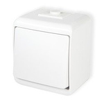 Einpoliger Schalter weiß IP54, 10AX 250V~ (Serie/Kategorie: JUNIOR) WHE-1