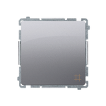 Kreuzschalter 10AX 250V mit Aufdruck "Kreuz" inox met. Kontakt Simon BMW7.01/21