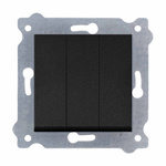 Dreifachschalter Schwarz Metallic 213/14E EXEN