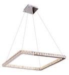 LED Prezzio Square Pendelleuchte 18W 3000K 1300lm quadratisch chorm Kristalle 2872 Maxlight