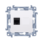 Netzwerkdose RJ45 Kategorie 6 abgeschirmt (Modul) weiß Simon 10