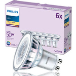 Satz von 6x GU10 Glühbirnen 4.6W (50W) warmweiß 2700K 355lm 77lm/W