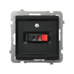 Lautsprecher Steckdose 1-fach schwarz metallic Ospel Sonata GG-1R/m/33