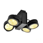 Wand- und Deckenaufbauleuchte LED TEC KALU CW 4fach schwarz 60° 3000K dimmbar SLV 1001425