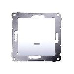 Schalter (Modul) 1polig mit LED Weiß Kontakt Simon 54 Premium DW1L.01/11