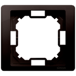 Rahmen 1-fach Neos dunkelbraun vertikal und horizontal Kontakt Simon BMRC1/47