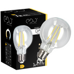 DARI LED Filament dekorative Glühbirne, 7W, E27, 3000K, 806lm, 230V, CLEAR G80, EDO777631 EDO Solutions
