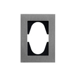 Rahmen für Doppelsteckdose Aluminium Silber, Serie ViP ViPlast