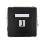 Einzelne Steckdose USB-AA 3.0 schwarz matt IP20 (Serie/Kategorie: DECO) 12DGUSB-5