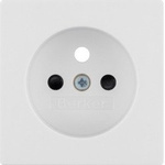 Q. Frontplatte für Schutzkontaktsteckdosemit Kontaktdatenabdeckungen, Weiss Berker