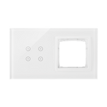 Touchpanel 2Module 4 Touchfelde und Platz für Simon 54 Modul, weiße Perle 54 Touch DSTR240/70