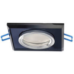 CRYSTAL Schwarz IP20 quadratischer Glas-Deckenstrahler schwarz EDO777131 Edo Solutions
