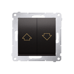 Jalousietaster 1polig mit Aufdruck Anthrazit matt Simon 54 Premium Kontakt Simon DZP1.01/48