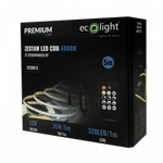 LED 320 COB 24V 7W/m 6000K 5m Bandsatz + RF Controller + Netzteil IP20 Eco Light