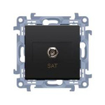 Antennendose Typ F (Modul) matt schwarz Simon 10